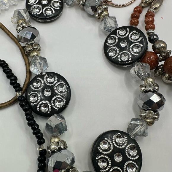 Assorted Lot of Bracelets Cuff Bangle Chain Boho Brown Pink Costume Jewelry - Picture 7 of 8